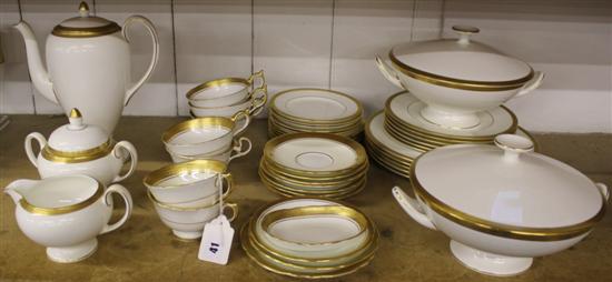 Aynsley Senator gilt banded dinner service & similar Aynsley teaset